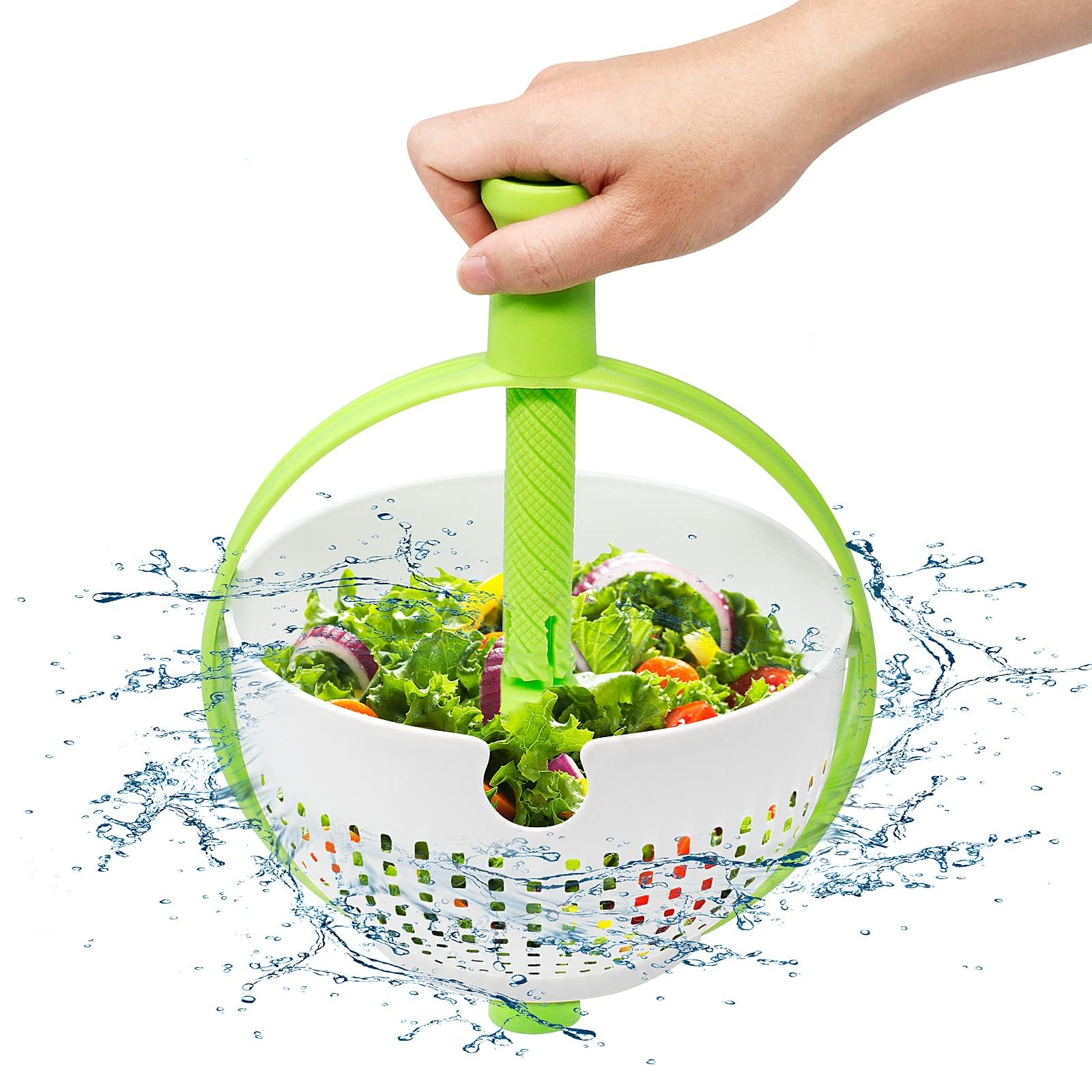 Amazon | サラダスピナー 小 野菜水切り器 サラダボウル 手動