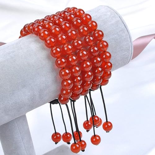Miniatura 2 de MASSIVE BEADS - Pulseras ajustables unisex de cuentas de cristal de piedras preciosas con poder curativo natural, de macramé