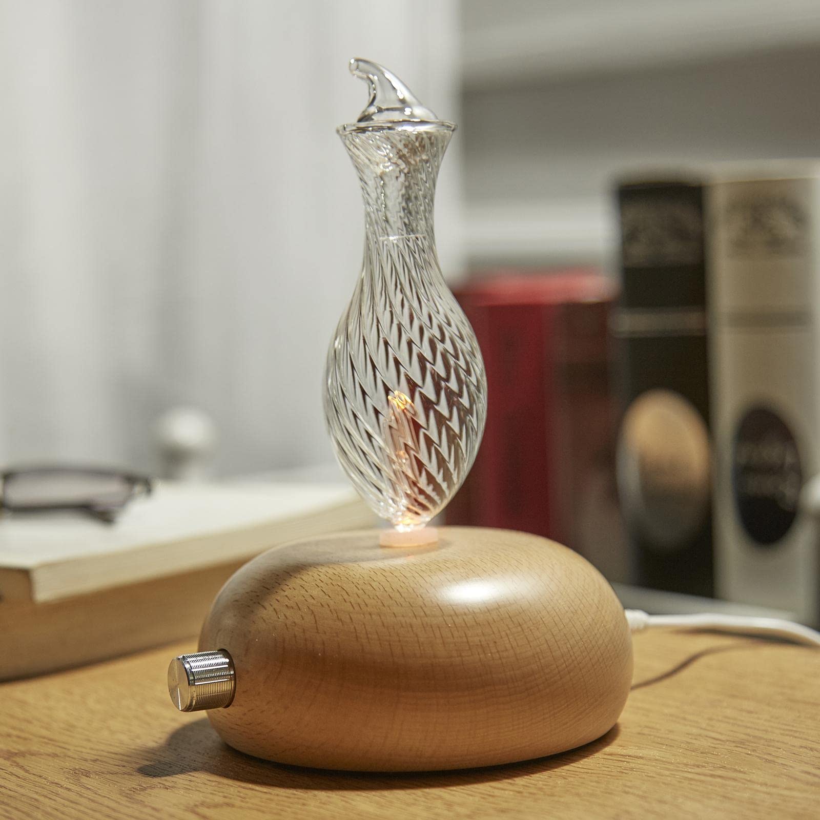Nebulizzatore a Grana di Legno con Diffusore di Oli Essenziali Senza Acqua, C