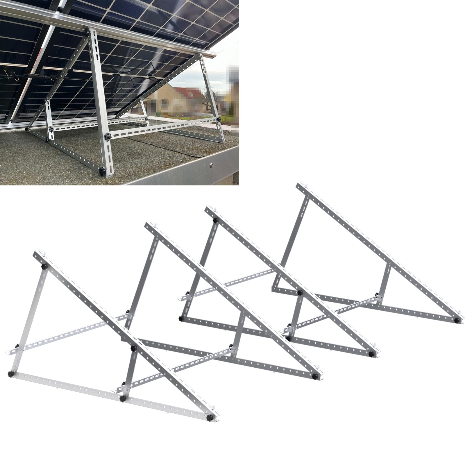 Support de panneau solaire 500W 400W 300W inclinable fixation toit camping-car 117,8 cm