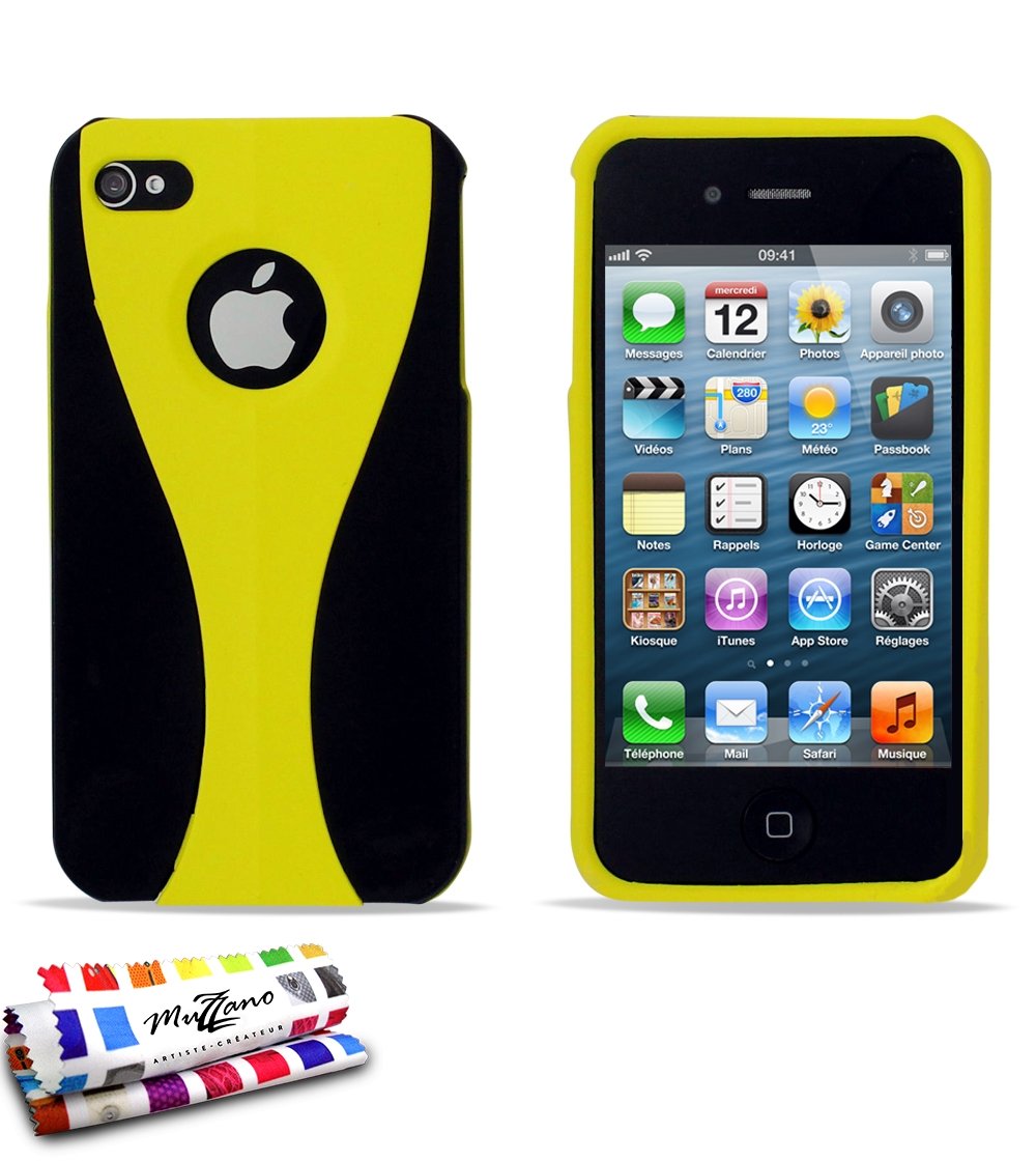 MUZZANO Original CupCase Shell Cover for Apple iPhone 4S - Yellow