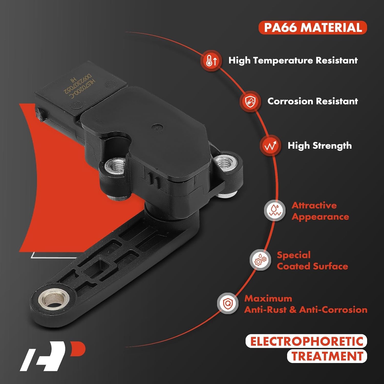 A-Premium Ride Height Level Sensor Compatible with BMW X5 2014-2020, X4 X7 2019-2020, X3 i3s 2018-2019, X1 X2 X6, Front Side, Replace# 37146870200, 37146853747