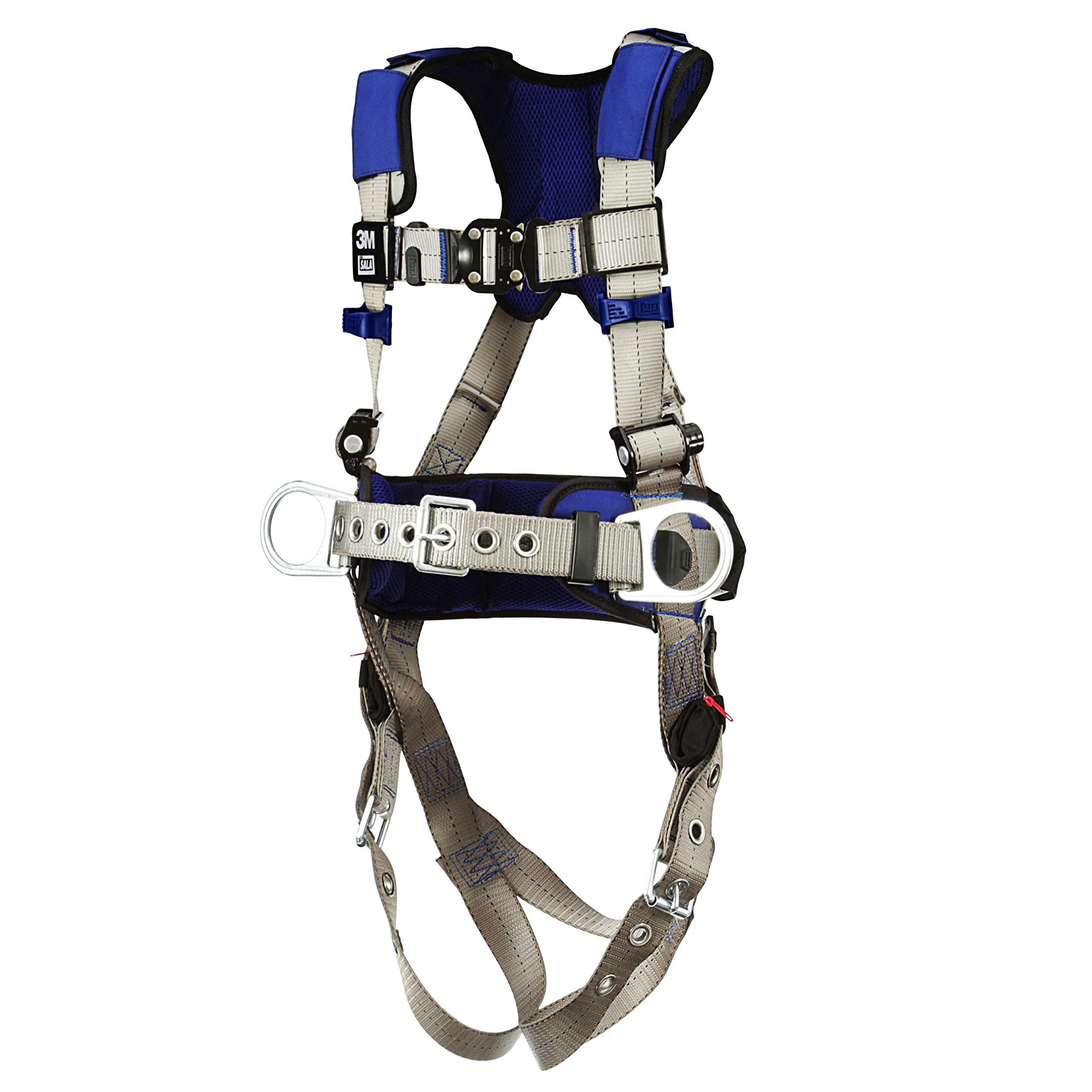 3M DBI-SALA ExoFit X100 Comfort Construction Positioning Safety Harness, OSHA, ANSI, 3 D-Ring Connections, Tongue Leg Buckles, Quick Connect Chest Buckle, 1401113, X- Large