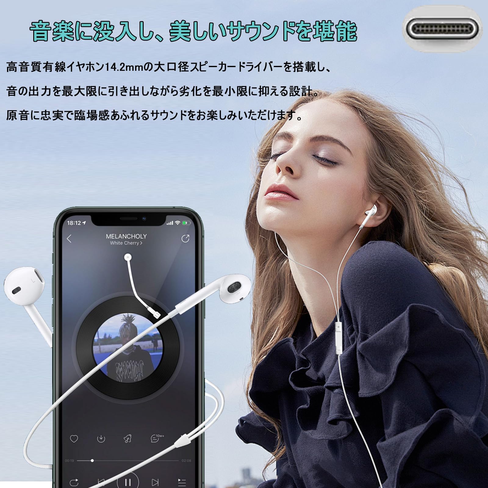 Amazon.co.jp: イヤホン タイプC【2026業界・正規品】有線HiFi 