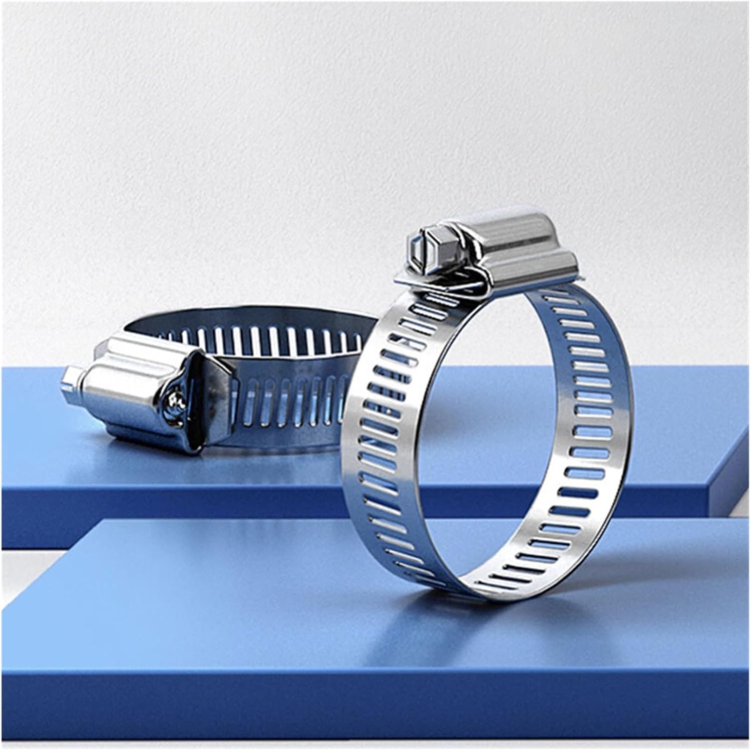 Hose Throat Clamp Adjustable 6-165mm Stainless Steel Worm Gear Hose Clip Water Pipe Hood Washing Machine Gas Pipe Collar Clamp(105-127)