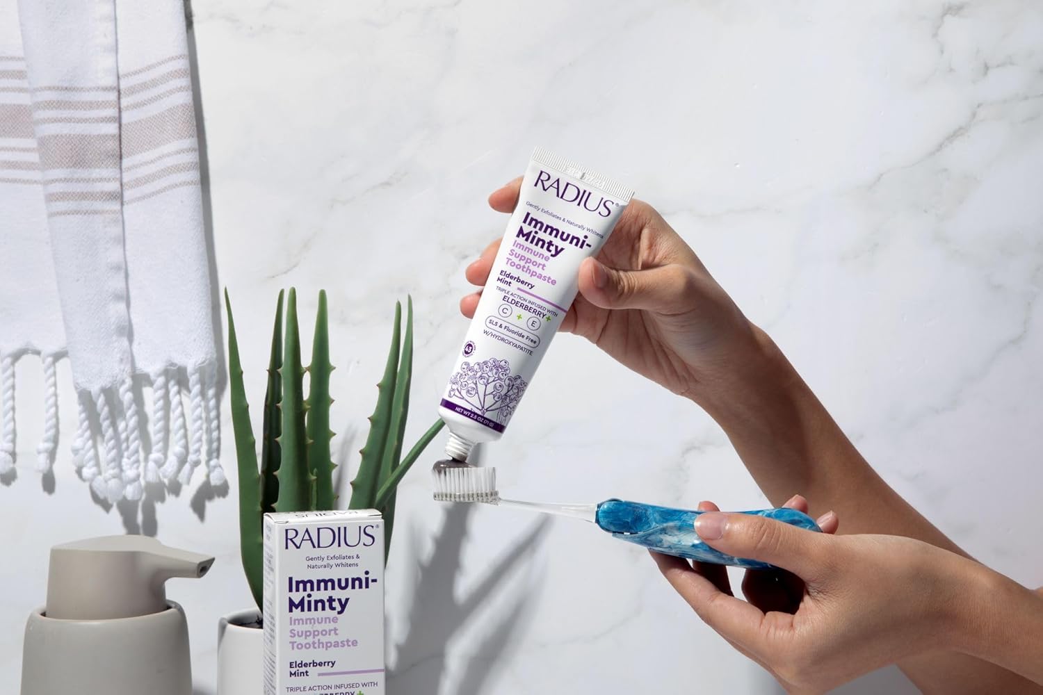 Radius ImmuniMinty Immune Support Toothpaste 2.5 Oz - Elderberry Mint - Pack of 3