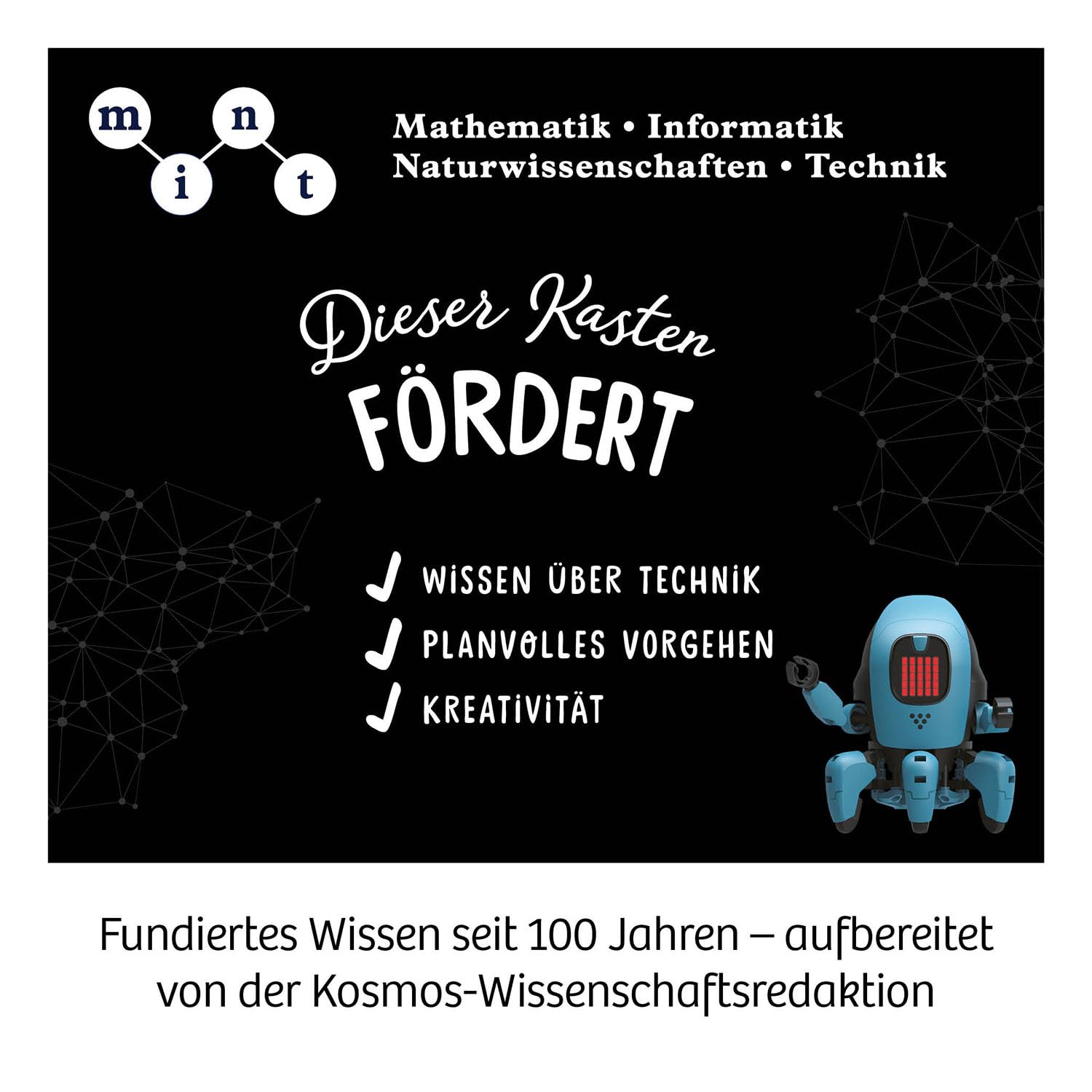 KOSMOS 620899 Miika K.I. Robot, doświadczaj i rozumiesz sztuczną inteligencję, trenuj go gestami lub głosem, innowacyjna skrzynka eksperymentalna dla dzieci od 10 lat, zabawka robota