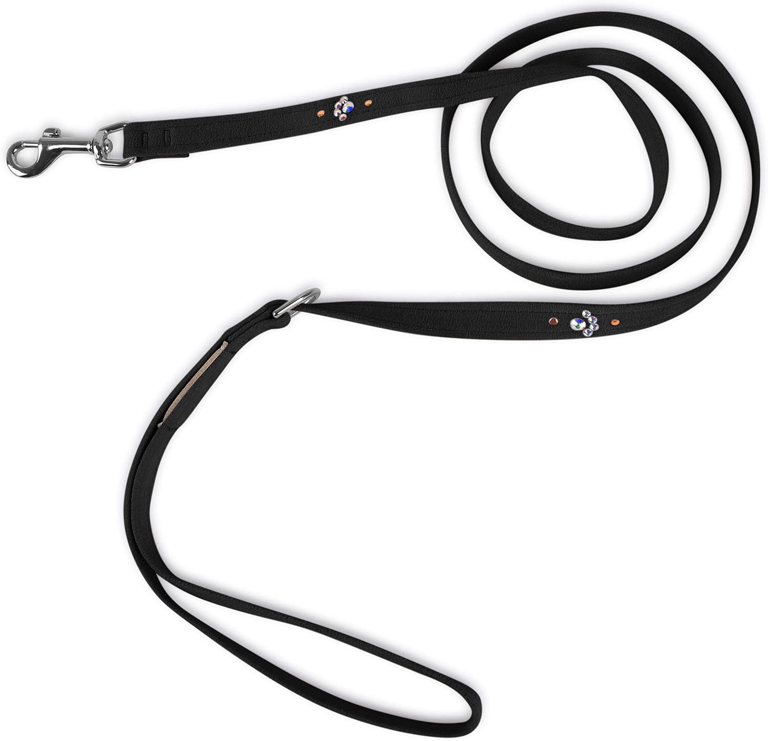 Susan Lanci Designs Crystal Paws Premium Ultrasuede 4FT Pet Leash, French Lavender