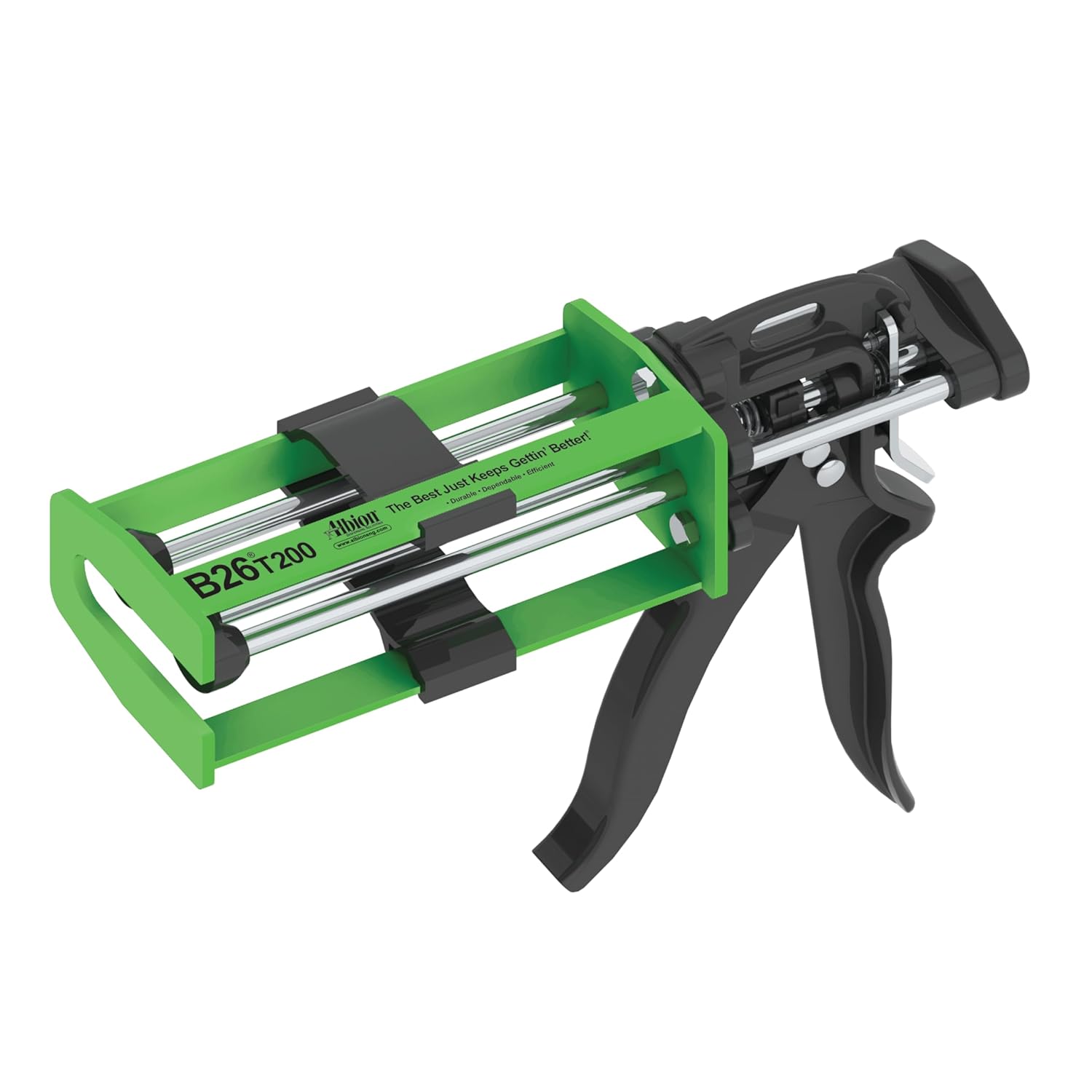 Albion Engineering Company B26T200 200 Series B-Line Manual Multi-Component Cartridge Epoxy Adhesive Gun, 1:1 Ratio (100 x 100 ml) & 2:1 Ratio (215 ml)