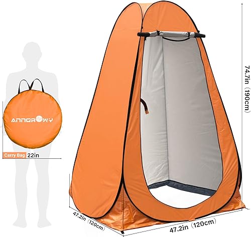 Miniatura 6 de Anngrowy Pop Up Privacy Shower Tent - Portable Outdoor Camping Bathroom Toilet Changing Dressing Room - UPF40+ Waterproof