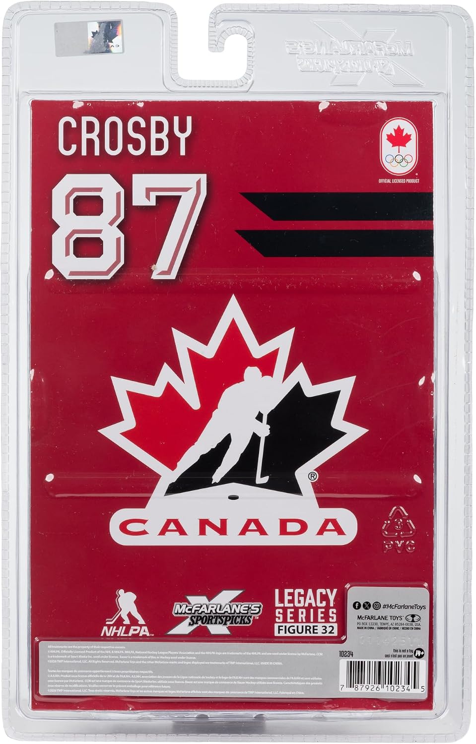 McFarlane Toys- Sidney Crosby (Hockey Canada) Olympics 7in Posed Figure McFarlane's SportsPicks