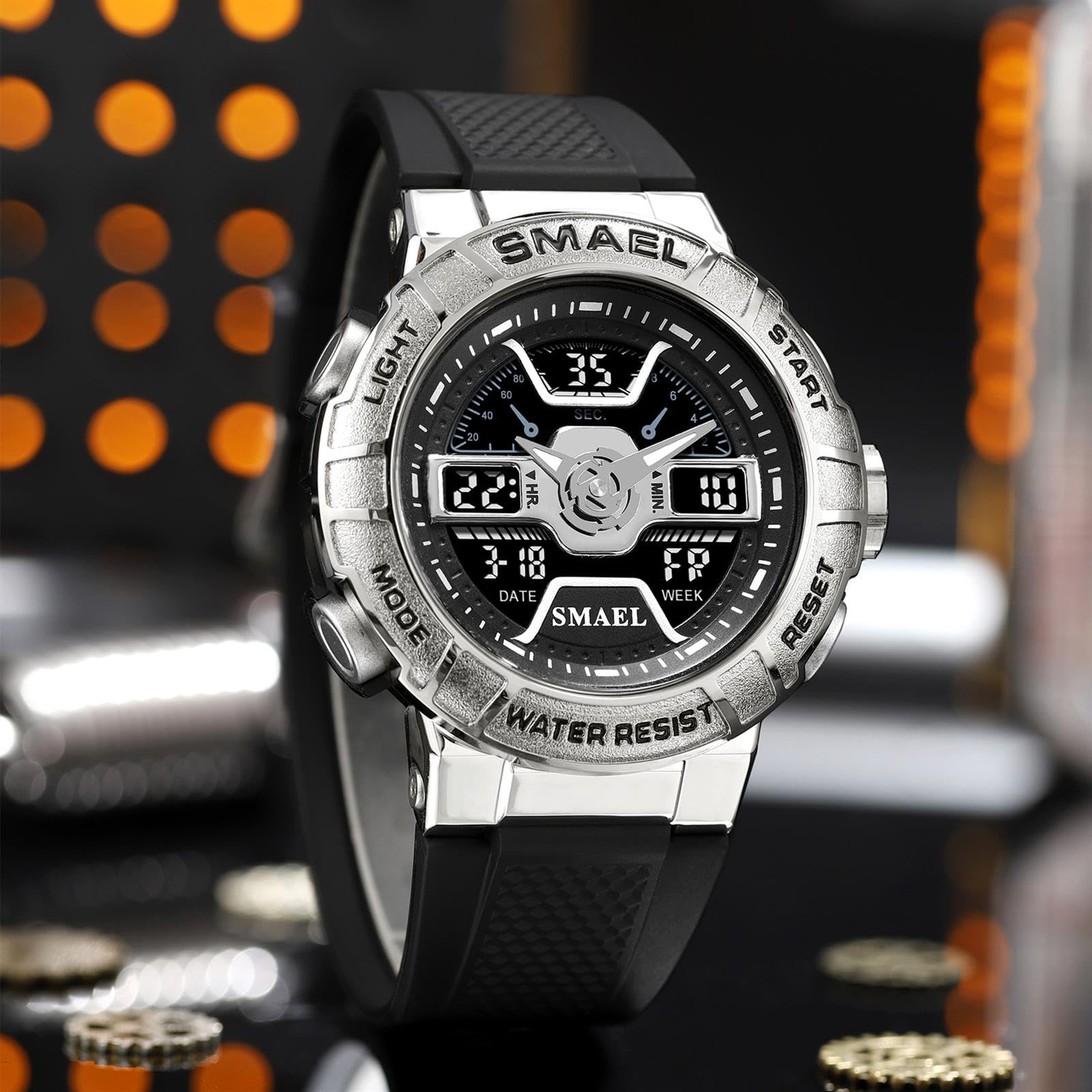Montre De Sport pour Homme Numériques Montres Imperméable Digital Militaire Montres avec Alarme Mode Grand Cadran Montres