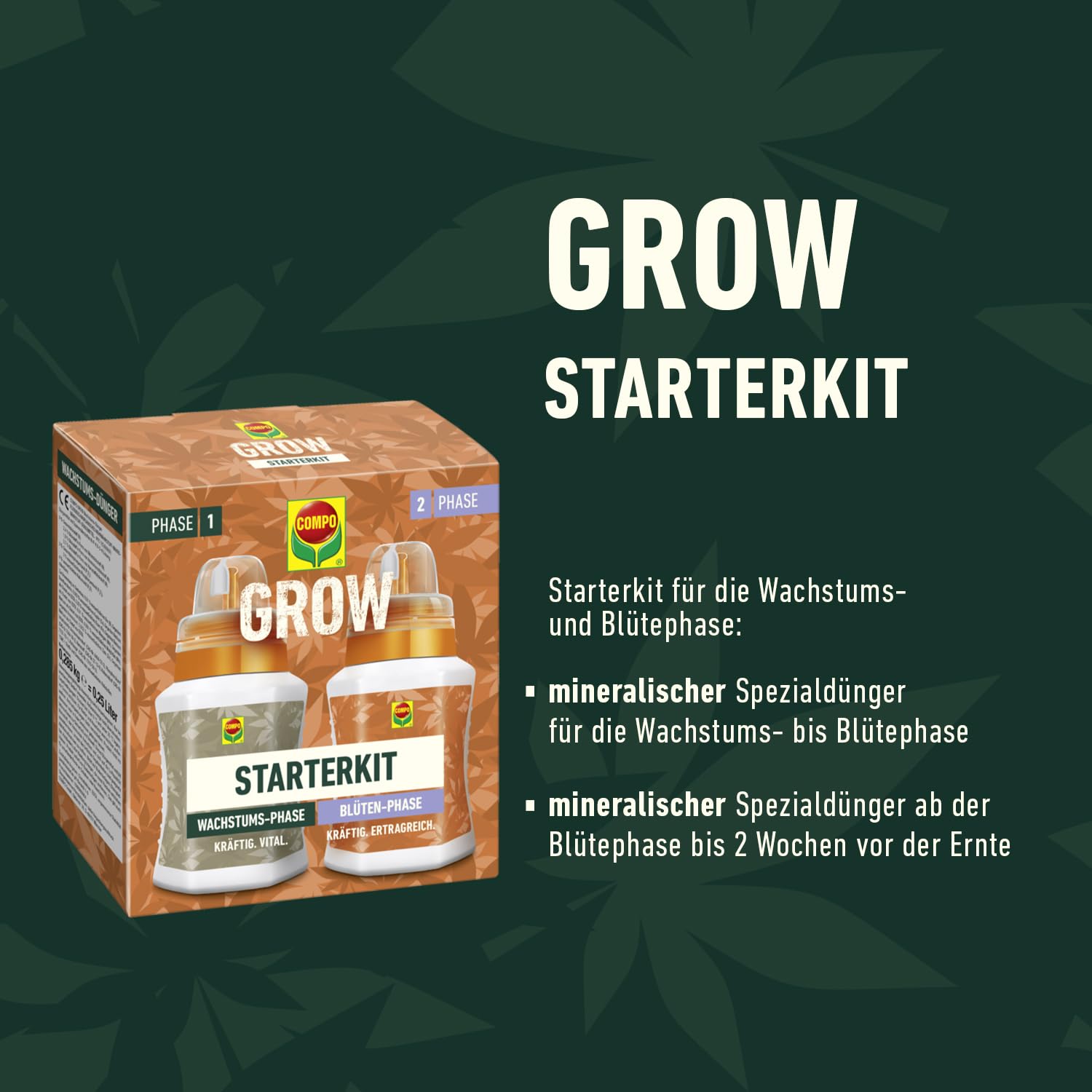 COMPO GROW Duopack Wachstums- & Blten-Dnger fr Spezialkulturen