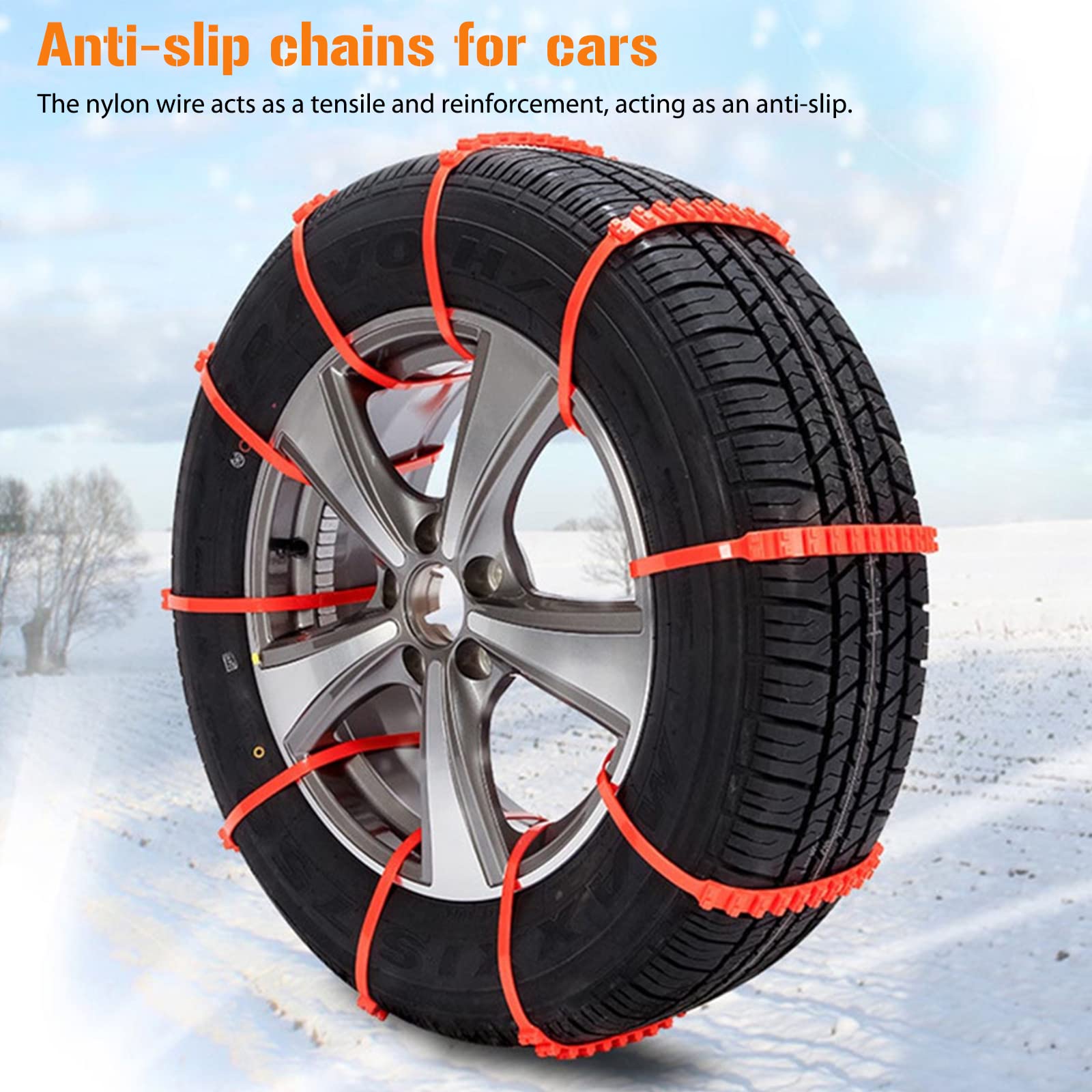 Catene da neve universali antiscivolo per ruote auto, trazione di emergenza inverno neve ghiaccio