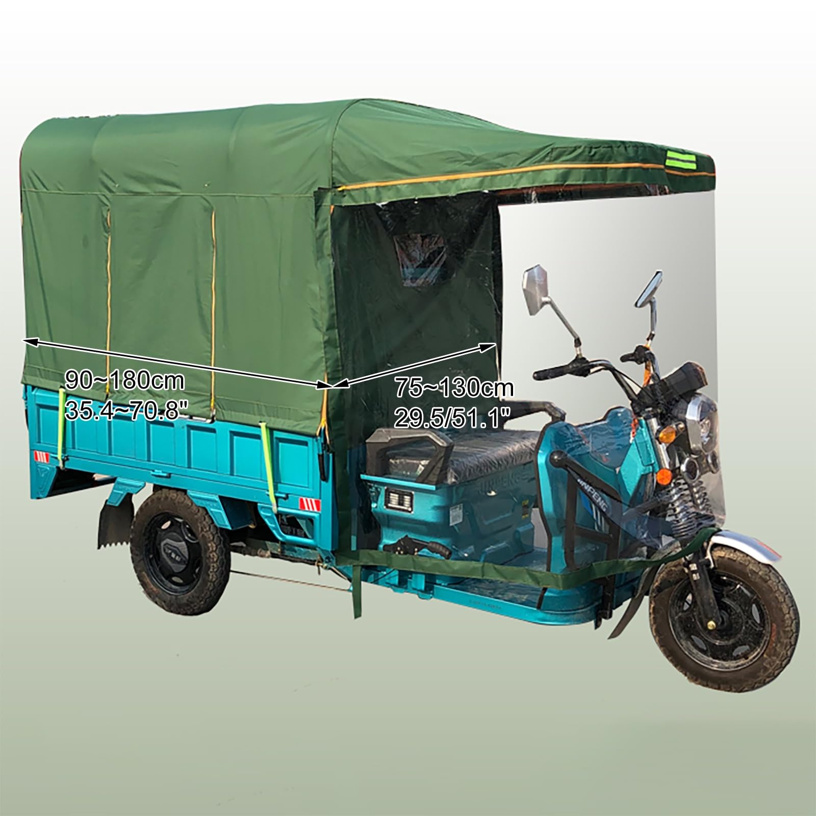 Telo Copri-Triciclo Elettrico Telo Copri-Triciclo Impermeabile per Adulti Copertura Facile da installare per Tutte Le Bici a 3 Ruote Copertura per Triciclo per Adulti Facile da installare (b
