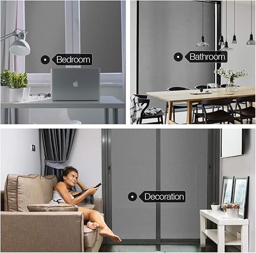 Miniatura 7 de HIDBEA - Película de privacidad esmerilada para ventana, adherencia estática sin adhesivo, bloqueo solar y ultravioleta, control de calor,