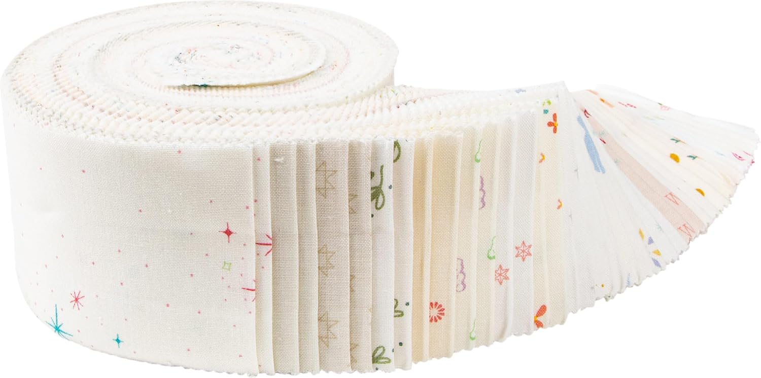 Hush Hush 4 Rolie Polie 40 2.5-inch Strips Jelly Roll Riley Blake Designs RP-15430-40