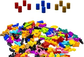 10PCS Cylinder 10x15 mm | Board Game Pieces Accessories Meeples, Lightblue
