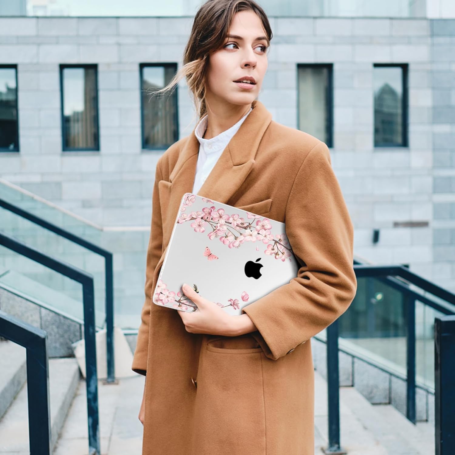 MecBevia for MacBook Pro 14 inch Case M5 M4 M3 M2 A3434 A3112 A3401 A3185 A2918 A2992 A2779 M1 A2442 Pro Max Chip (Released 2025 to 2021), Hard Shell Cover for MacBook Pro 14", Butterflies Sakura - Image 8