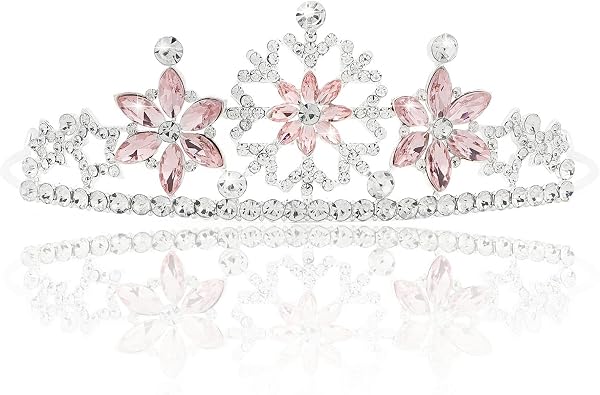 Frozen Elsa Tiaras for Girls Snowflakes Princess Crowns for Girls Sapphire Crystal Tiara and Crown for Women Birthday Girl Crown for Birthday Wedding Pageant Prom Halloween Costume Party