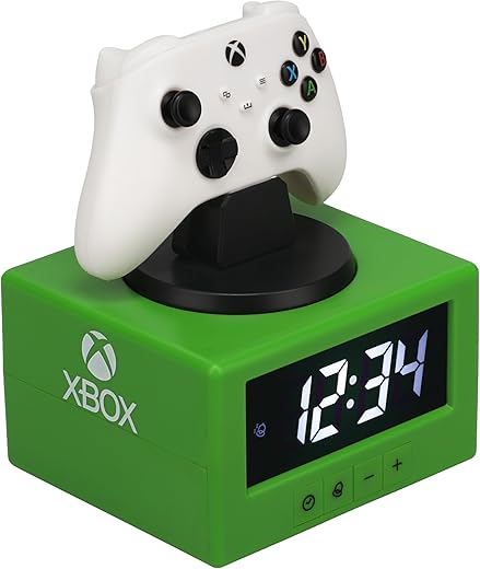 Paladone Xbox Controller Digital Alarm Clock with Night Light Function, Officially Licensed Gaming & Bedroom Décor for Kids, Adults, Boys, Men, Gifts for Gamers
