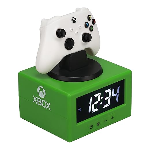 Paladone Xbox Controller Digital Alarm Clock with Night Light Function, Officially Licensed Gaming