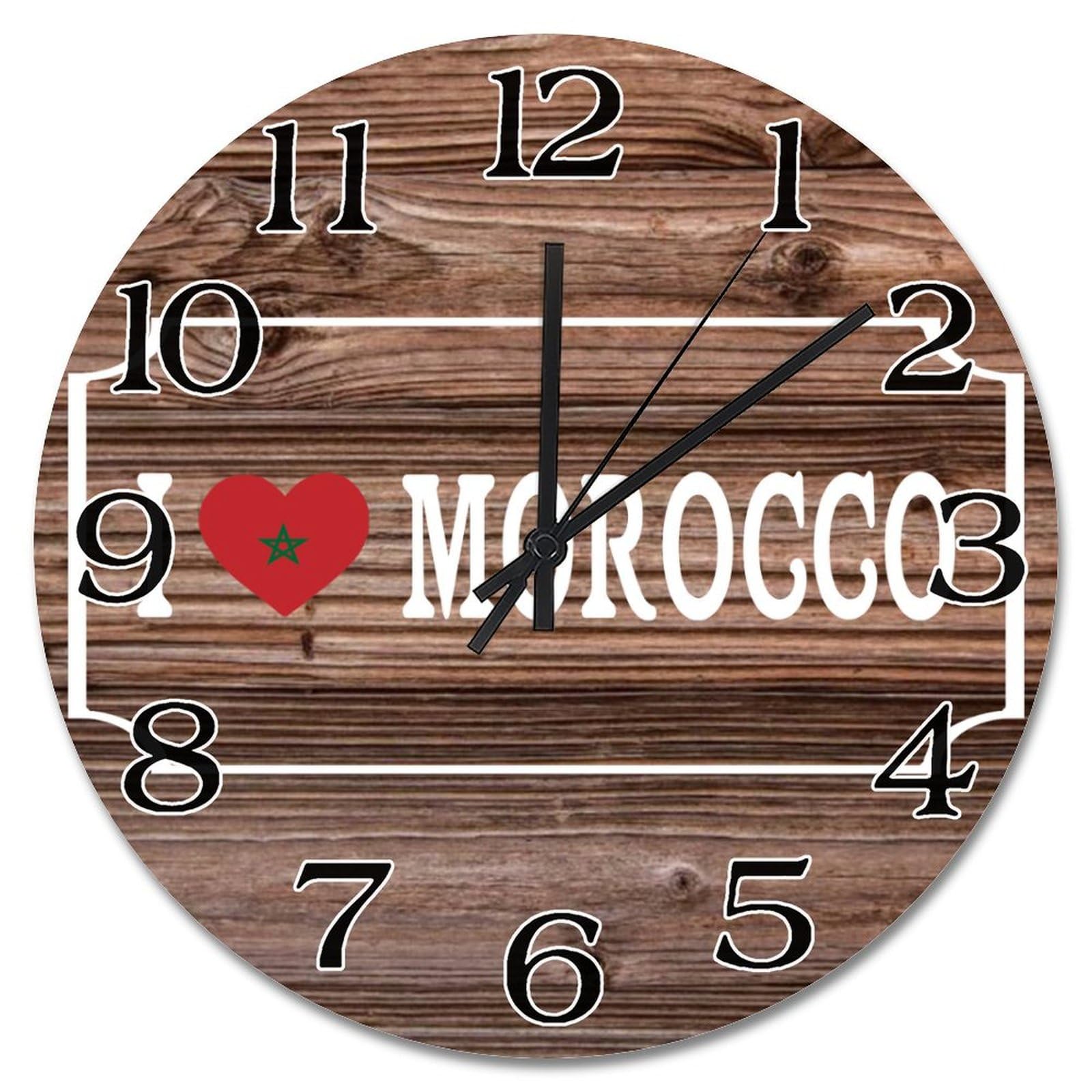 Horloge murale Maroc en bois pour salons, chambres et maisons de campagne