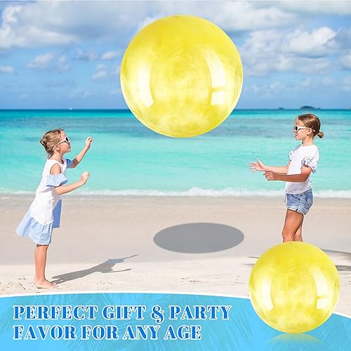 Miniatura 5 de 2 pelotas de playa inflables gigantes marmoleadas, bolas de playa grandes inflables de kickball grande para playa, piscina, fiesta, juguetes para