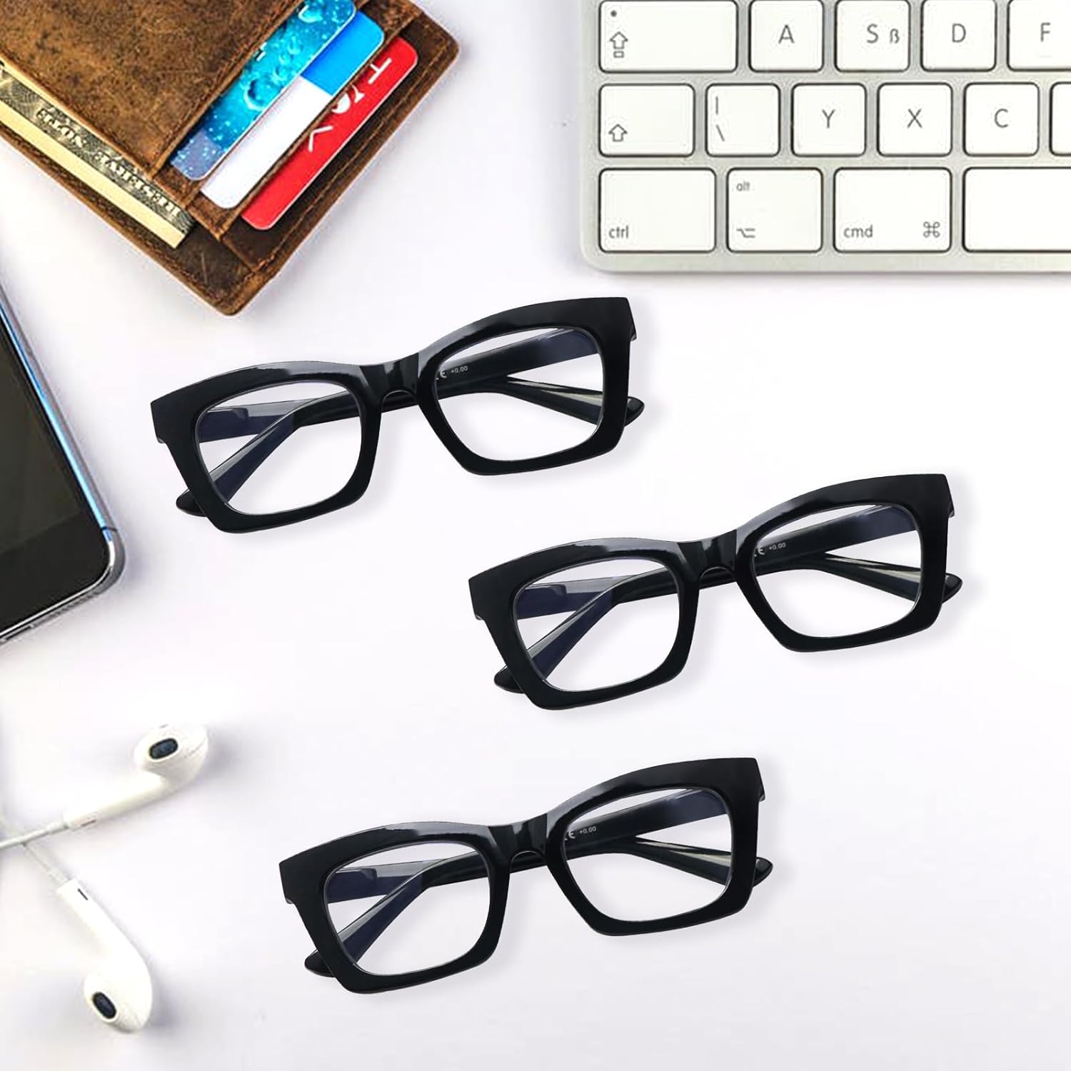 SIGVAN 6 Pack Oprah Style Reading Glasses Blue Light Blocking Square Computer Spring Hinge Readers for Women Men - Image 7