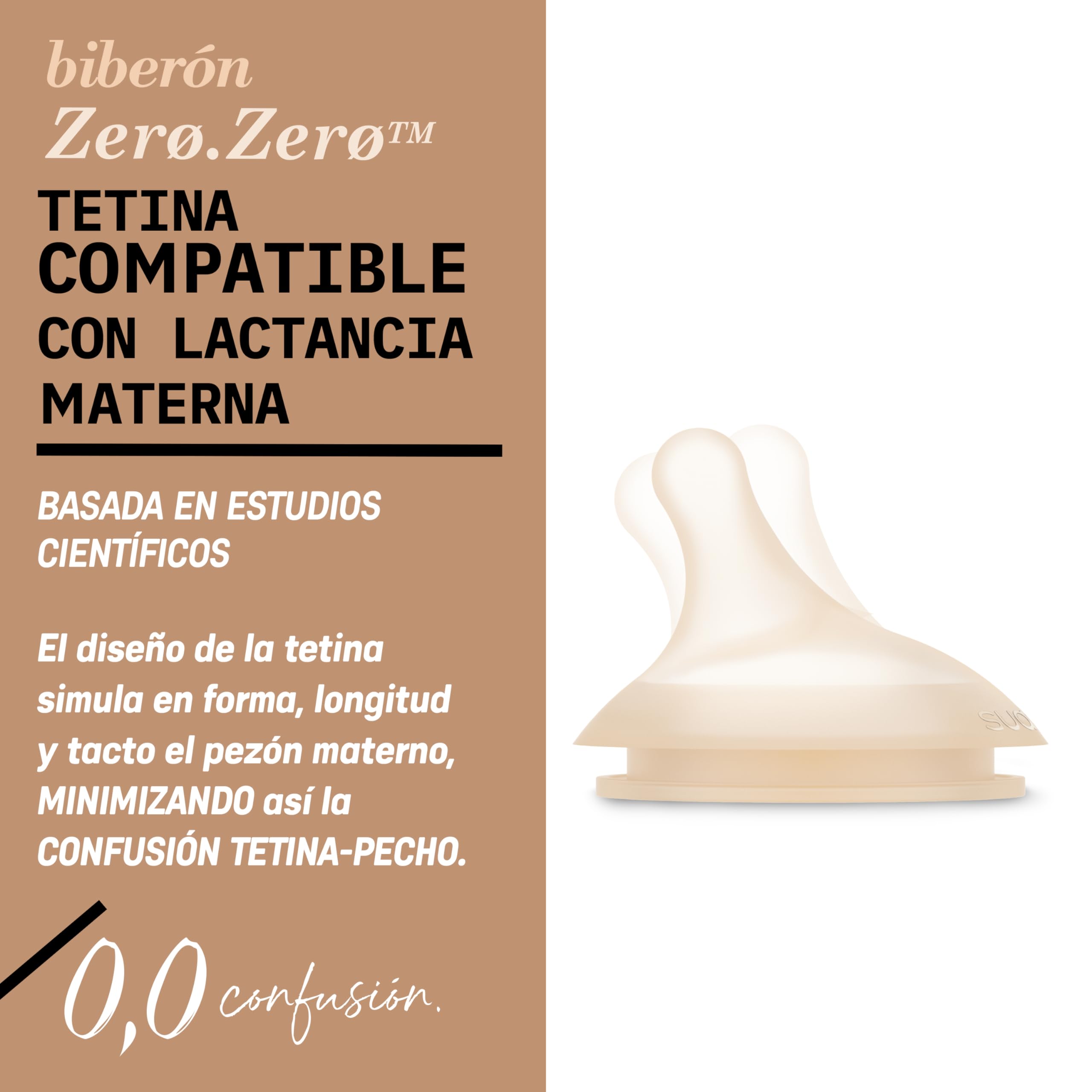 Suavinex, Pack 4 Biberón Anticólico Zero Zero, con Tetina de Flujo Adaptable (A) de Silicona, Bebés +0 Meses y Recién Nacidos, Específico Lactancia Materna, Leche Materna y de Fórmula, 180 ml, Medium