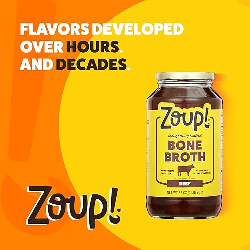 Miniatura 5 de Zoup - Caldo de hueso de ternera, apto para ceto, sin gluten, sin azúcar, sin OMG, caldo transparente  Ideal para caldo, caldo, base de sopa o en