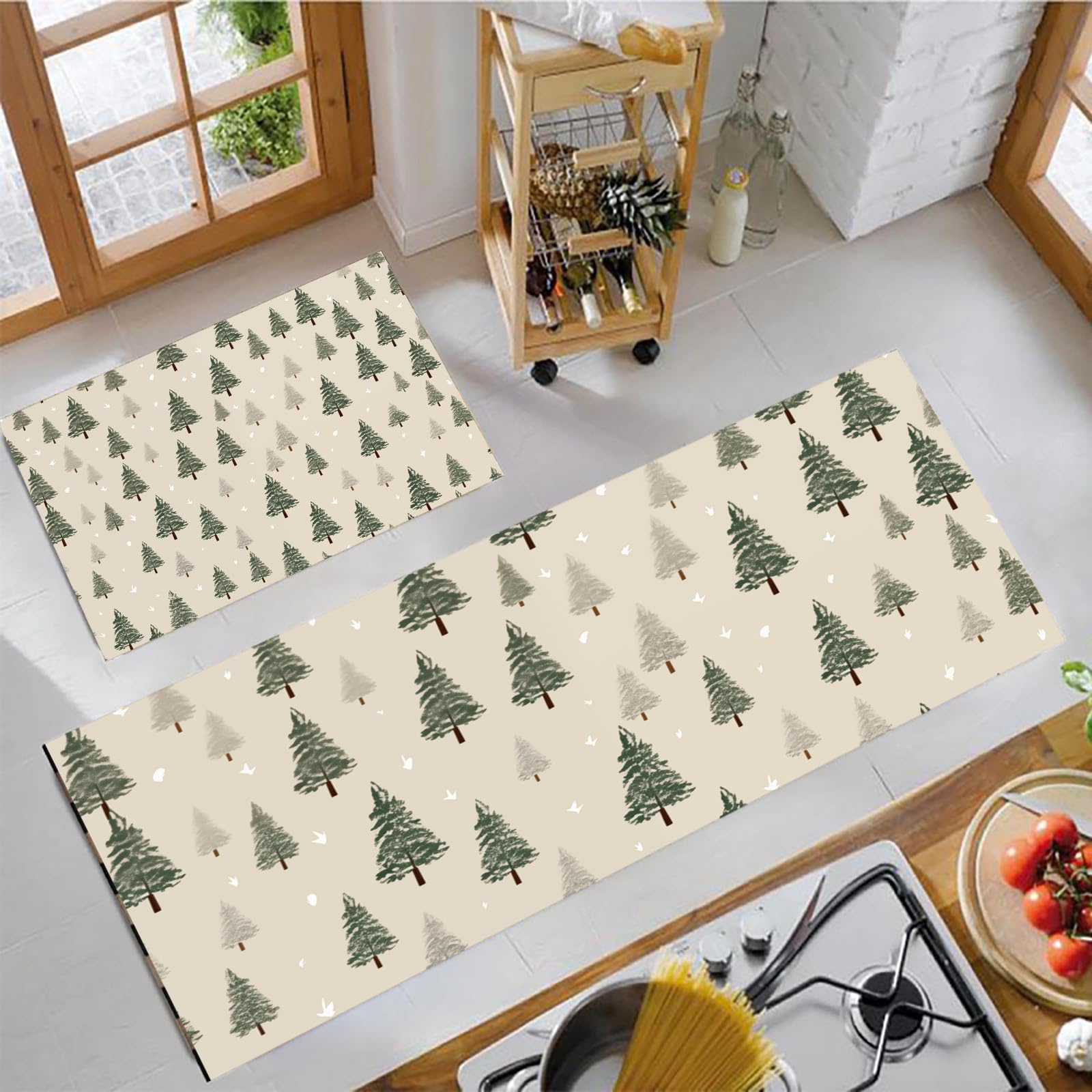 Tapetes de cocina antideslizantes y alfombras antifatiga lavables de 44x120 y 44x70 cm