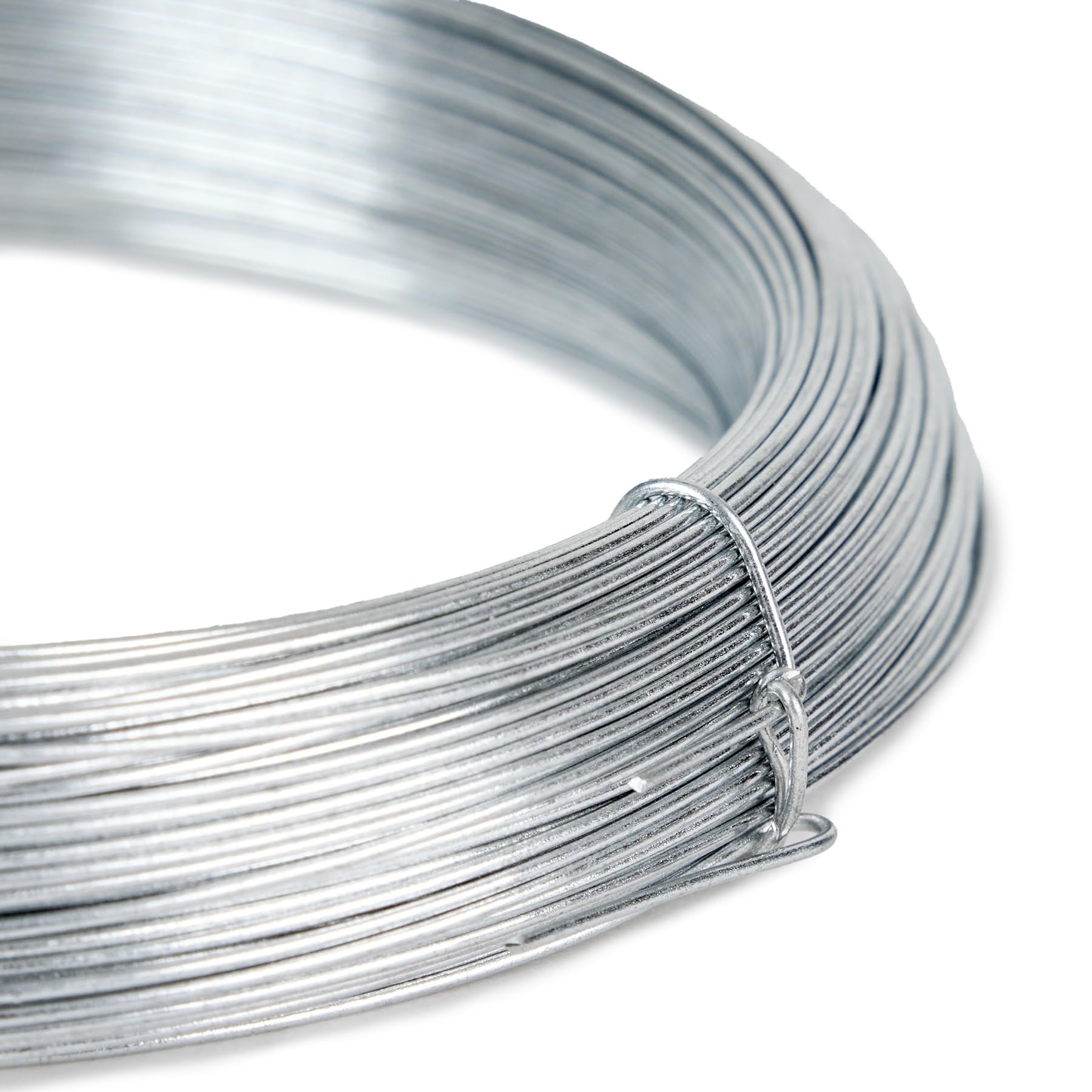 Flandria Fil acier galvanisé 0,7 mm – Bobinot 50 m – Fil métallique souple et résistant pour bricolage, jardinage et fixation – Antirouille
