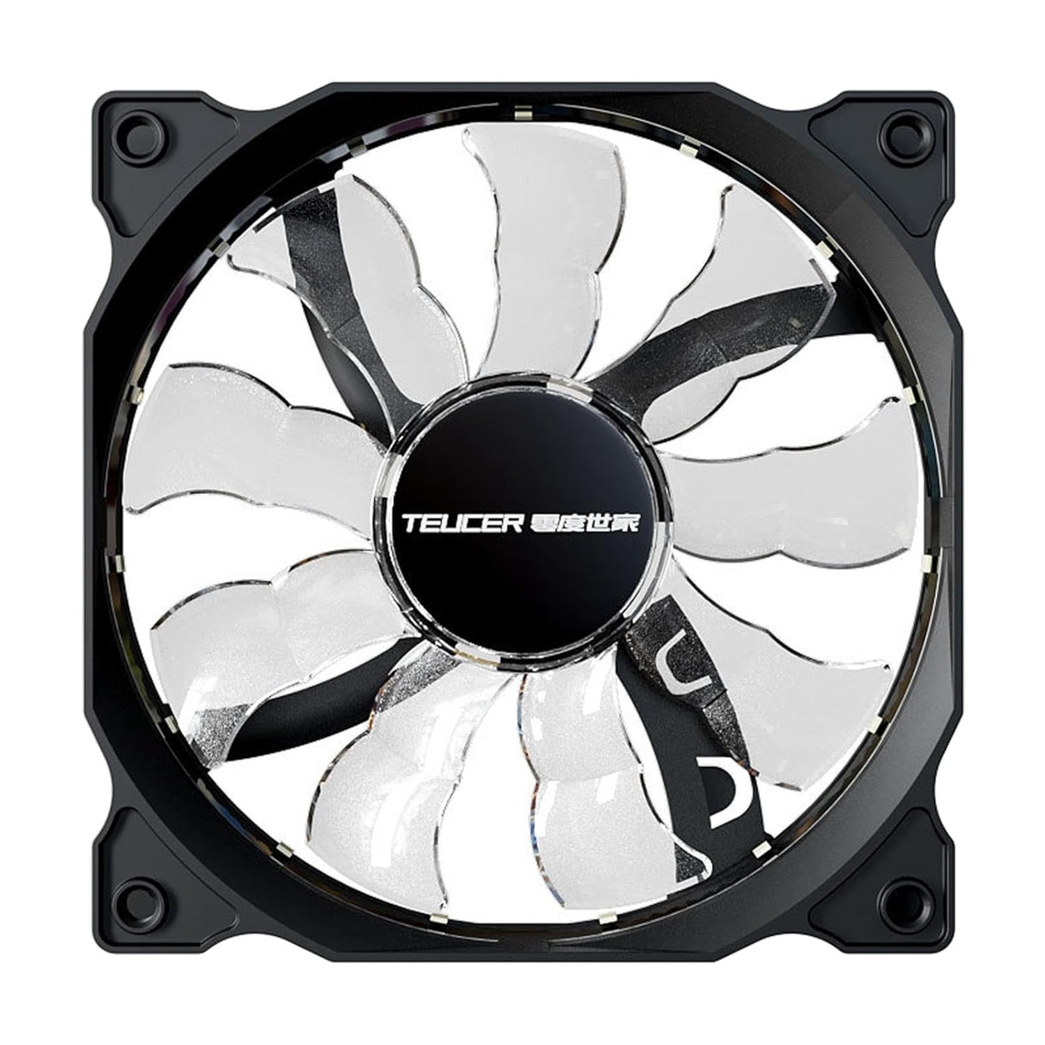 120Mm Case Fans 9 Blade with 4 Soft Silicone Cushion Hydraulic Bearing Pc Fan Transparent Blade|Computers|Computer Components & Parts|Fans Heat Sinks & Cooling|Computer Case Fans