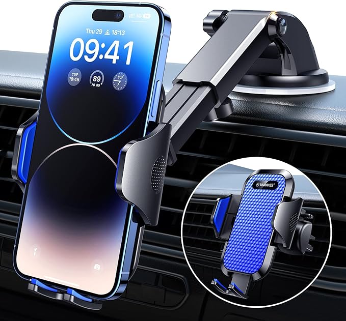VANMASS【2023 Upgraded】Phone Holder Car,【Strong Suction & Max Protection