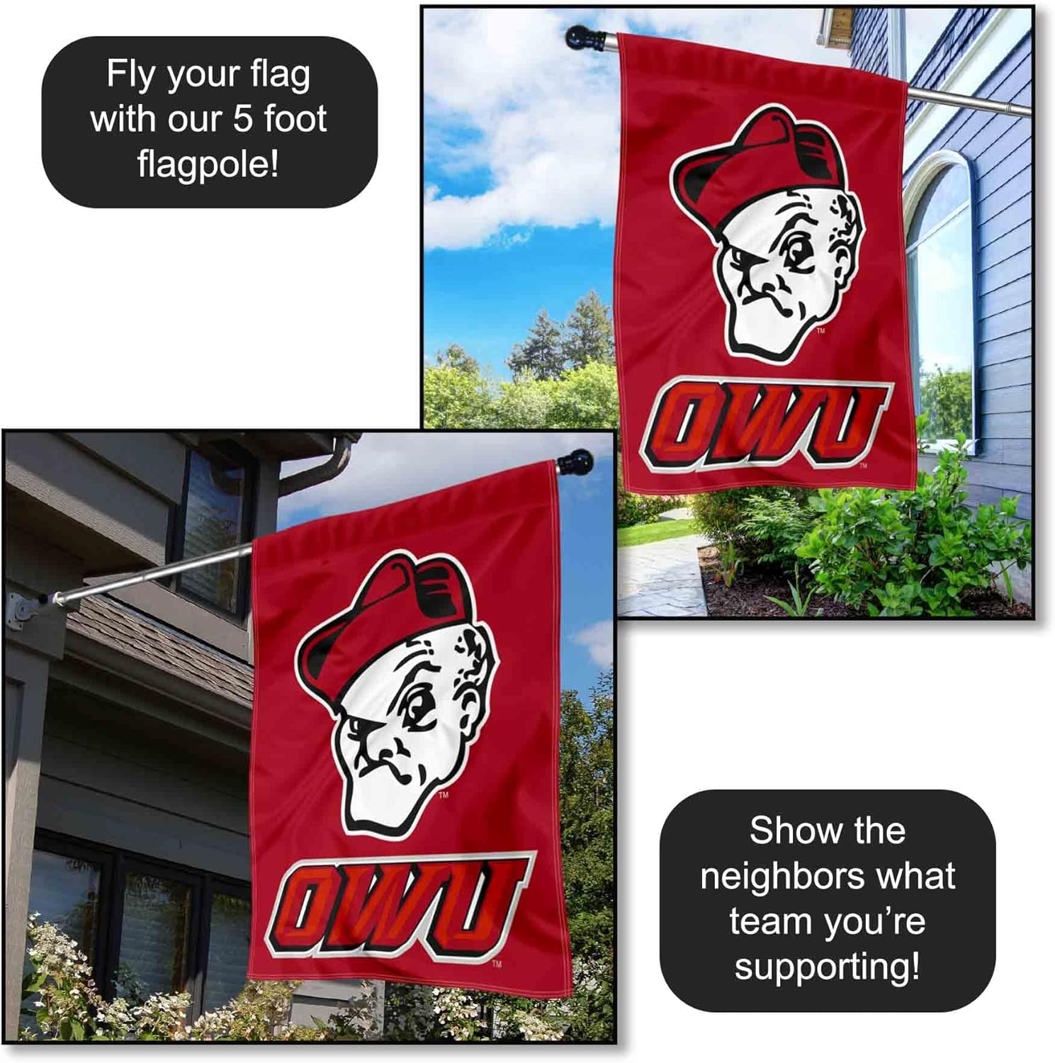 OWU Battling Bishops Double Sided House Flag - Image 4