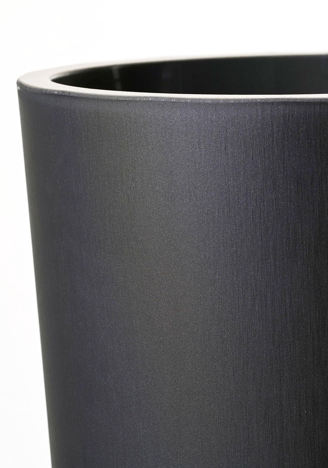 Euro3plast Tuit Raw Blumentopf mit Einsatztopf in 2 Größen: 33 cm Ø x 61 cm hoch oder 40 cm Ø x 73 cm hoch aus Kunststoff 6 Farben zur Wahl Drinnen- und Draußen (Anthrazit, 61 cm)