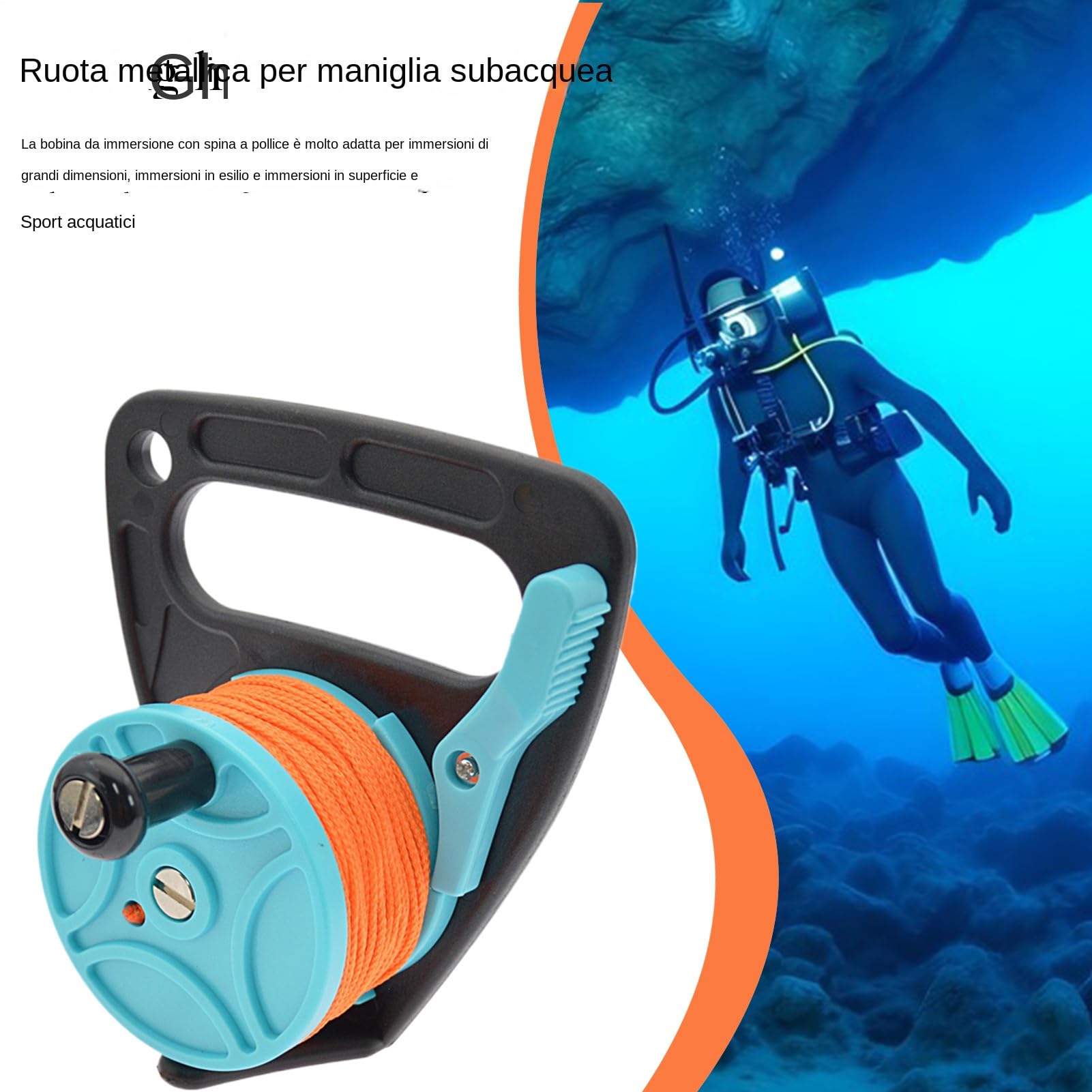 Mulinello da immersione - Mulinello da immersione a cricchetto per immersioni, Mulinelli da immersione a cricchetto | Pesca subacquea, Mulinelli guida subacquei, Cima di navigazione de