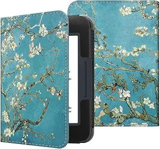 Fintie Case for Nook GlowLight 3, Slim Fit Premium Vegan Leather Folio Cover for Barnes and Noble Nook GlowLight 3 eReader 2017 Release Model# BNRV520, Blossom