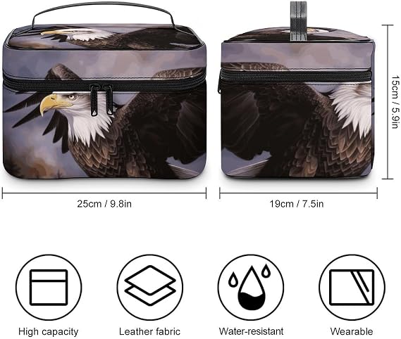 Travel Toiletry Bag for Women And Men,Bald Eagle Toiletry Organizer, Makeup Bag Travel Organizer for Shampoo,Toiletries
