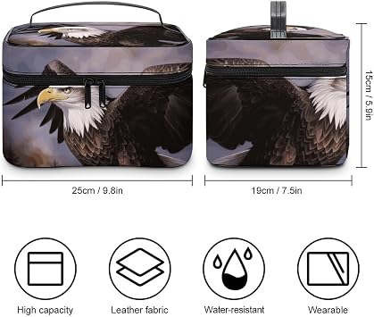 Travel Toiletry Bag for Women And Men,Bald Eagle Toiletry Organizer, Makeup Bag Travel Organizer for Shampoo,Toiletries
