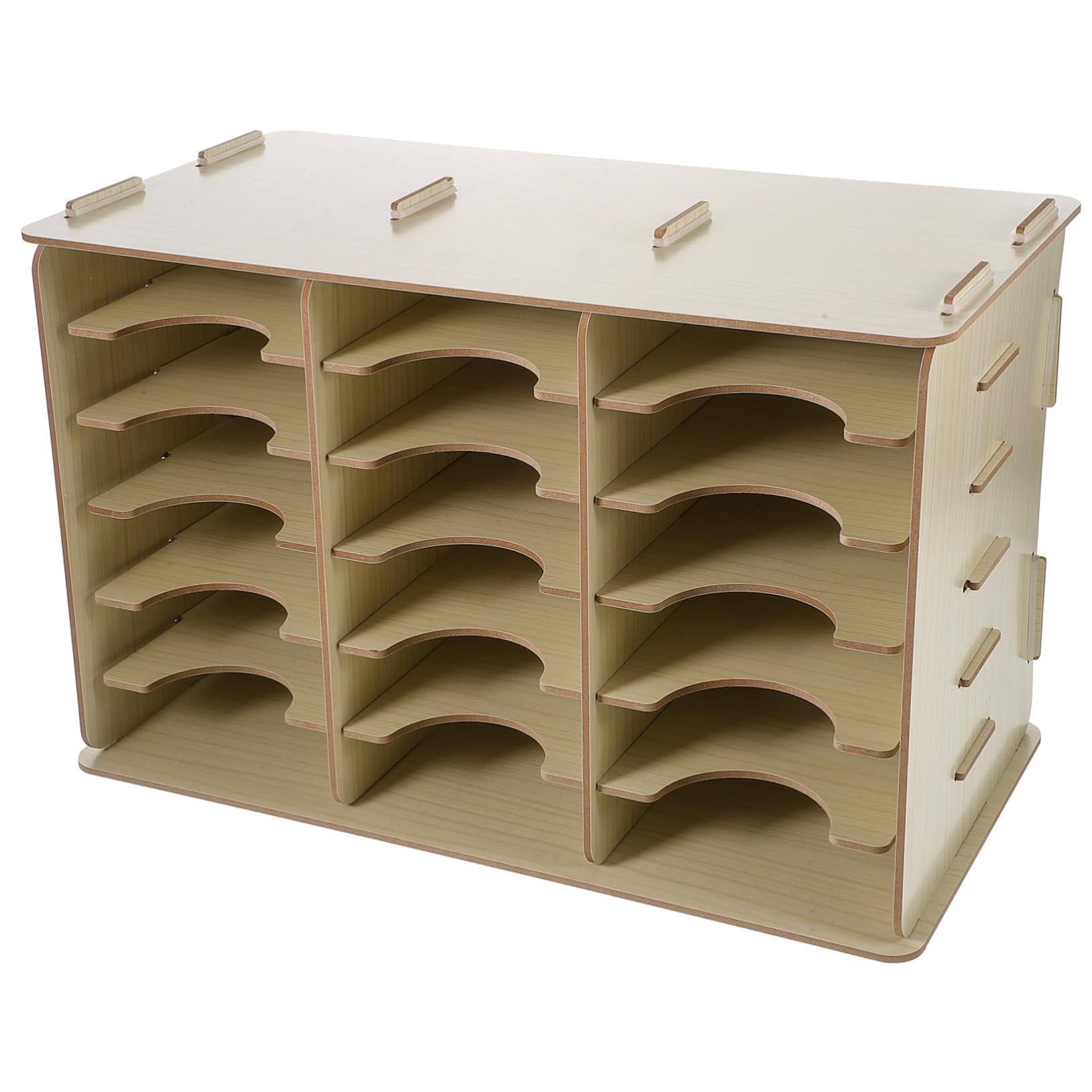 Caja Organizadora de Teléfono de Escritorio de Madera para Gestión