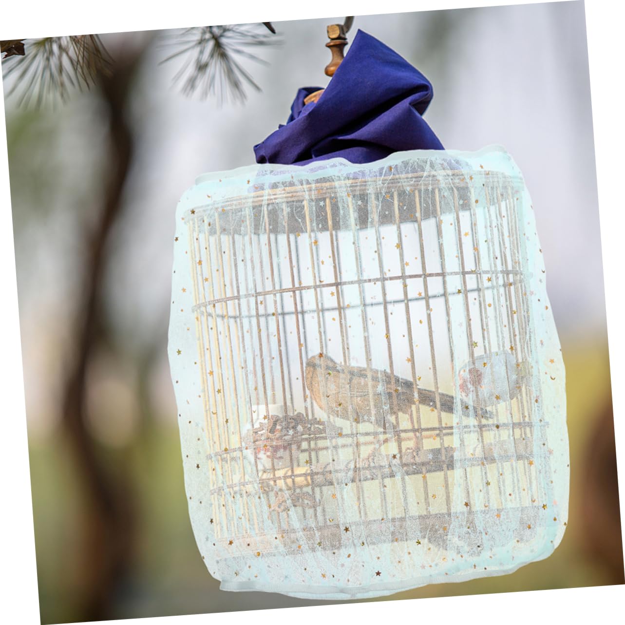 CIYODO 2pcs Bird Cage Cover Parrot Cage Netting Birdcage Accessories Night- Parakeet Mesh Net Cover