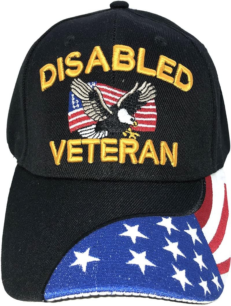 U.S. Army Navy Baseball Caps Hats | Licensed Military Apparel | Disabled Veteran | 3D Embroidered | Adjustable