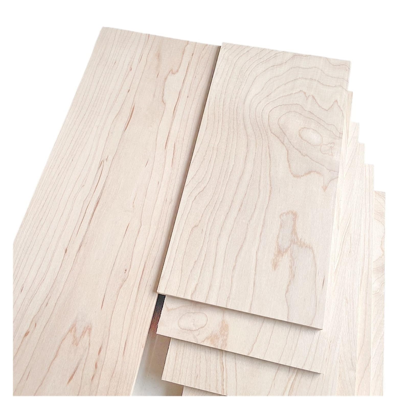 2 placas de madera maciza de arce hechas a mano, carpintería, bricolaje, casa, barco, avión, barco, modelo, juguetes, manualidades, palos de madera (10 x 20 cm, 10 vástagos de 12 mm)