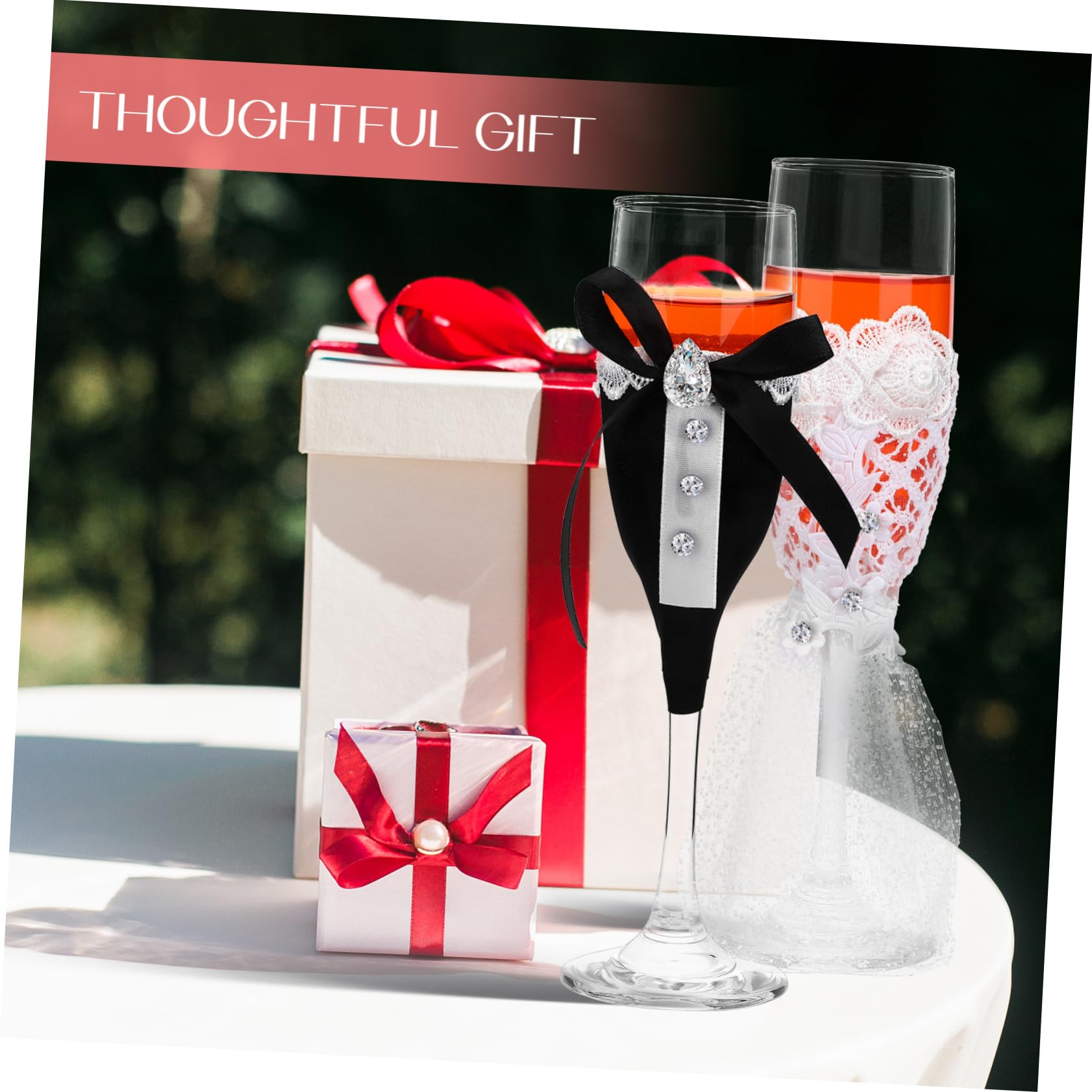 Copas de Vino para Boda, 1 Juego de Vidrio, Diseño Elegante