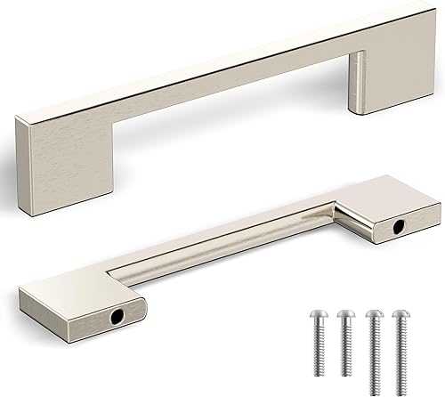 Miniatura 8 de Southern Hills Tiradores de gabinete de níquel cepillado  3.780 in  Manijas de cajón de níquel satinado, manijas de gabinete de cocina modernas,
