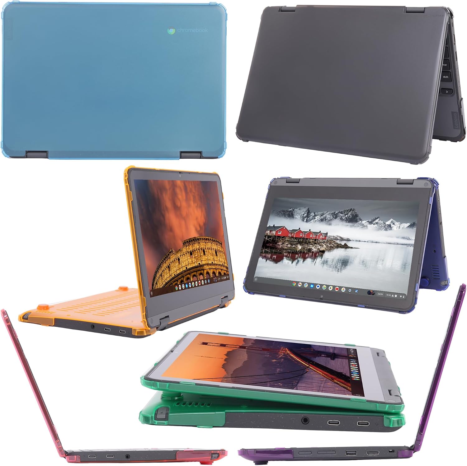 mCover Hard Shell Case Only Compatible for 2025 or Later 11.6" Lenovo 500e Chromebook Gen 4s 2-in-1 Laptop (NOT Fitting Any Other Lenovo Models)- Pink