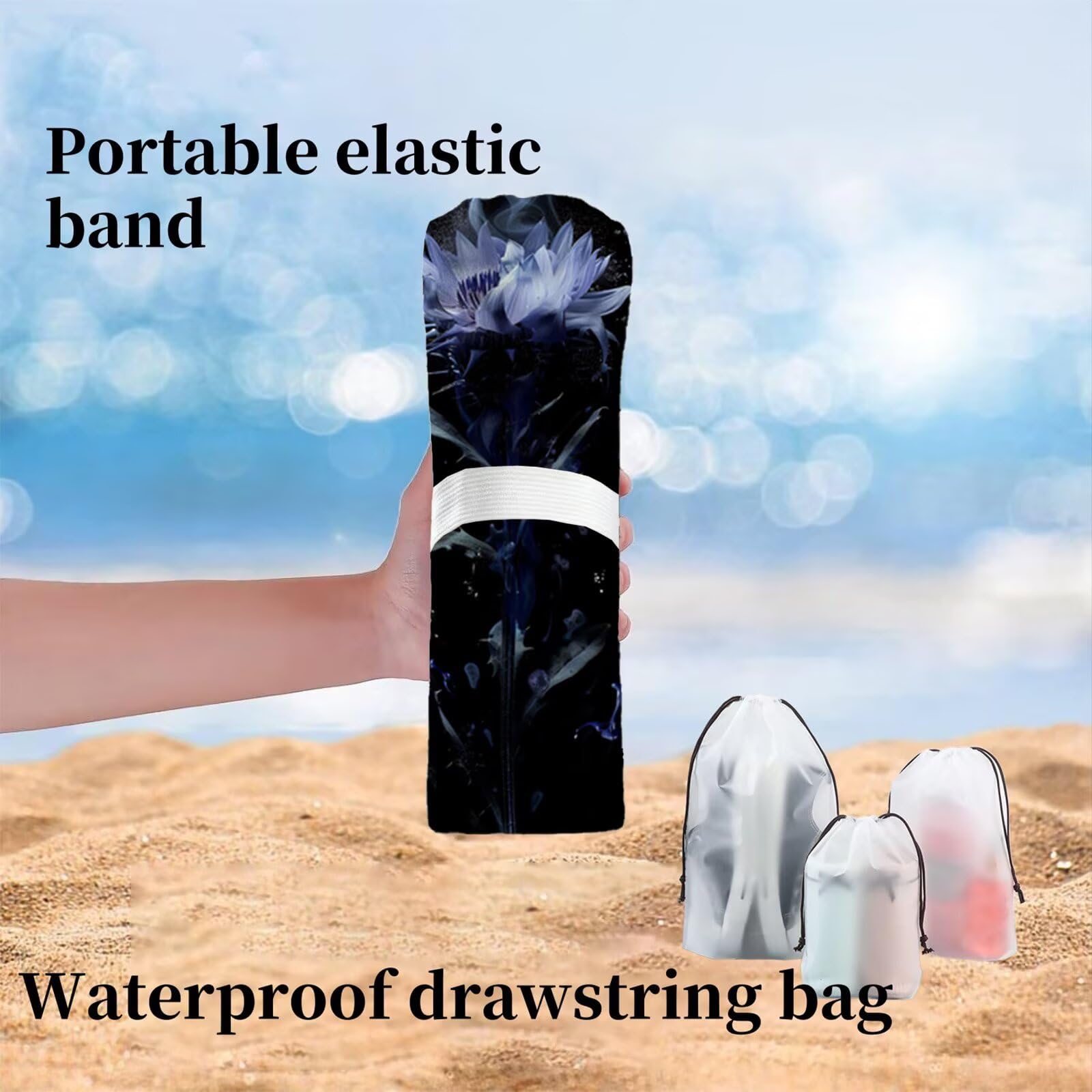 Strandtuch Narzissen Mikrofaser Handtuch Groß 220 x 100 cm, Saunahandtuch Schnell Trocknendes, Sandfreie Stranddecke, Saugfähiges Badetuch, Platzsparende Reisehandtuch, Strandurlaub Must Haves Y1-241