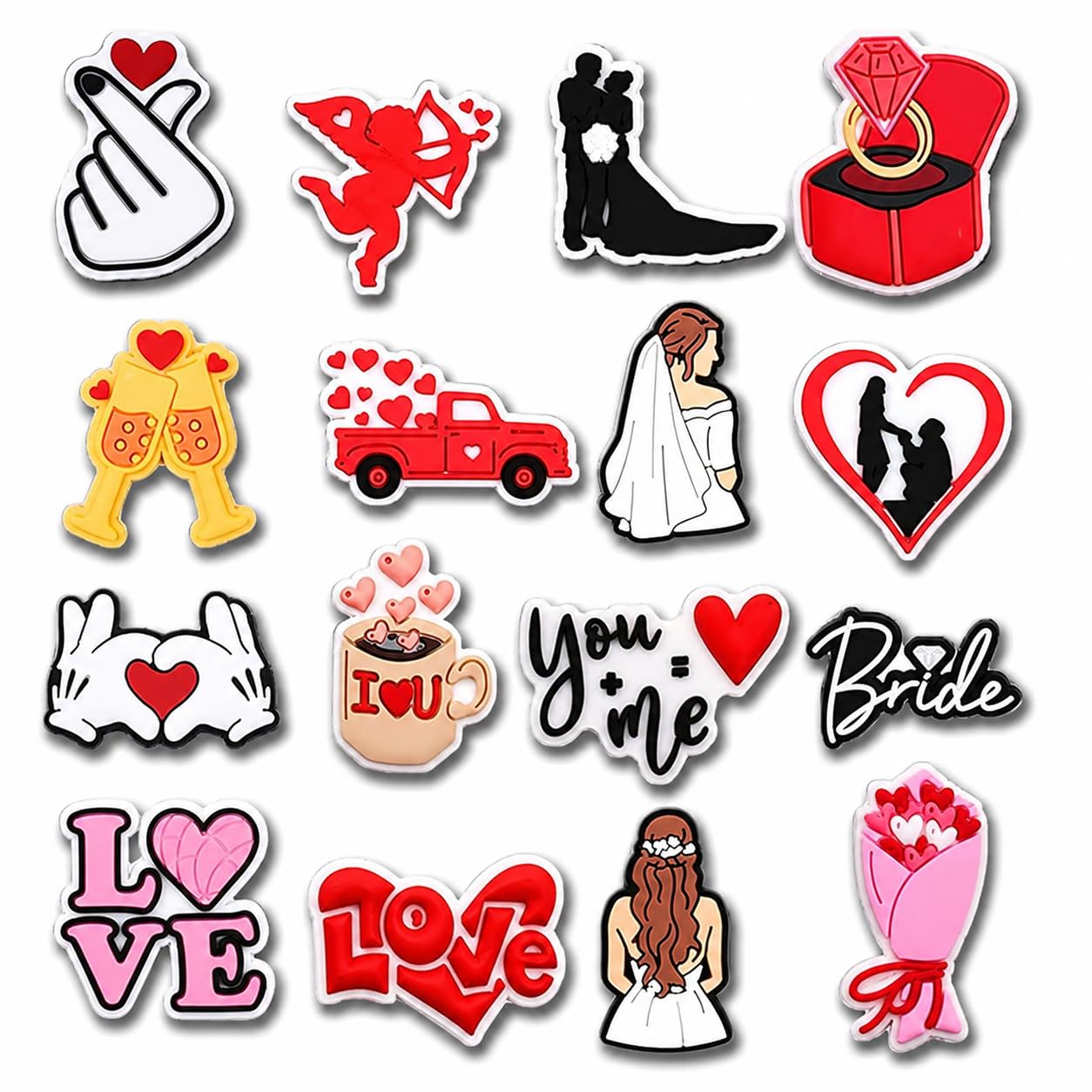 Breloques romantiques de mariage clipsables et durables x16 - 6